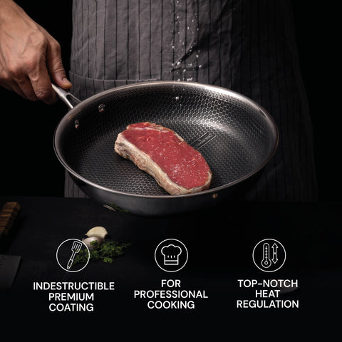 Premium frying pan Rosmarino HexaPRO - 28 cm