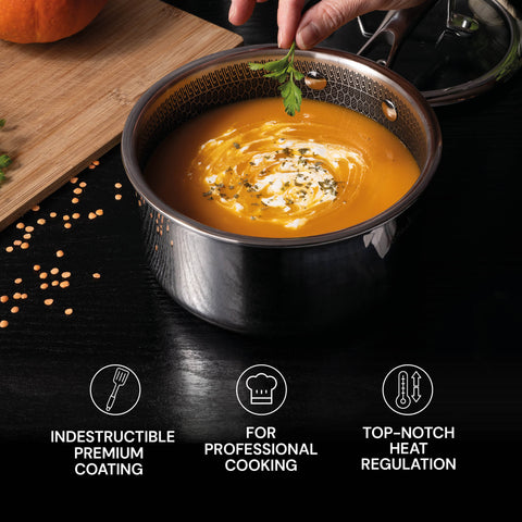 Premium saucepan with lid Rosmarino HexaPRO - 16 cm