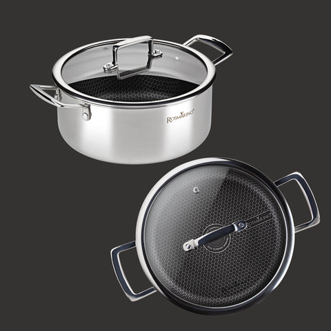 Premium pot with lid HexaPro - 24 cm