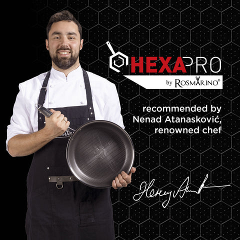Premium low casserole with lid Rosmarino HexaPro - 28 cm