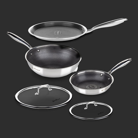 5-piece Rosmarino HexaPro cookware set