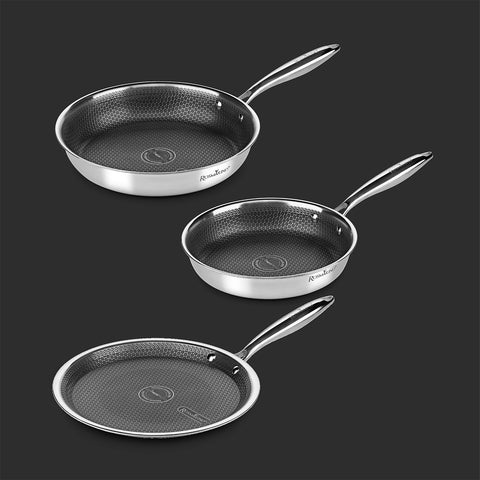 3-piece Rosmarino HexaPRO pan set