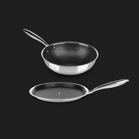 2-piece Rosmarino HexaPRO cookware set